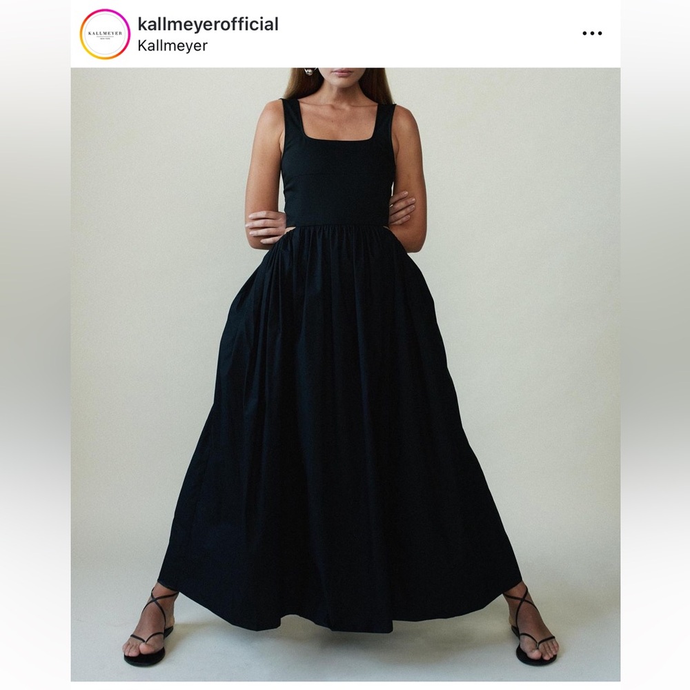 Kallmeyer black singing cotton dress NWT